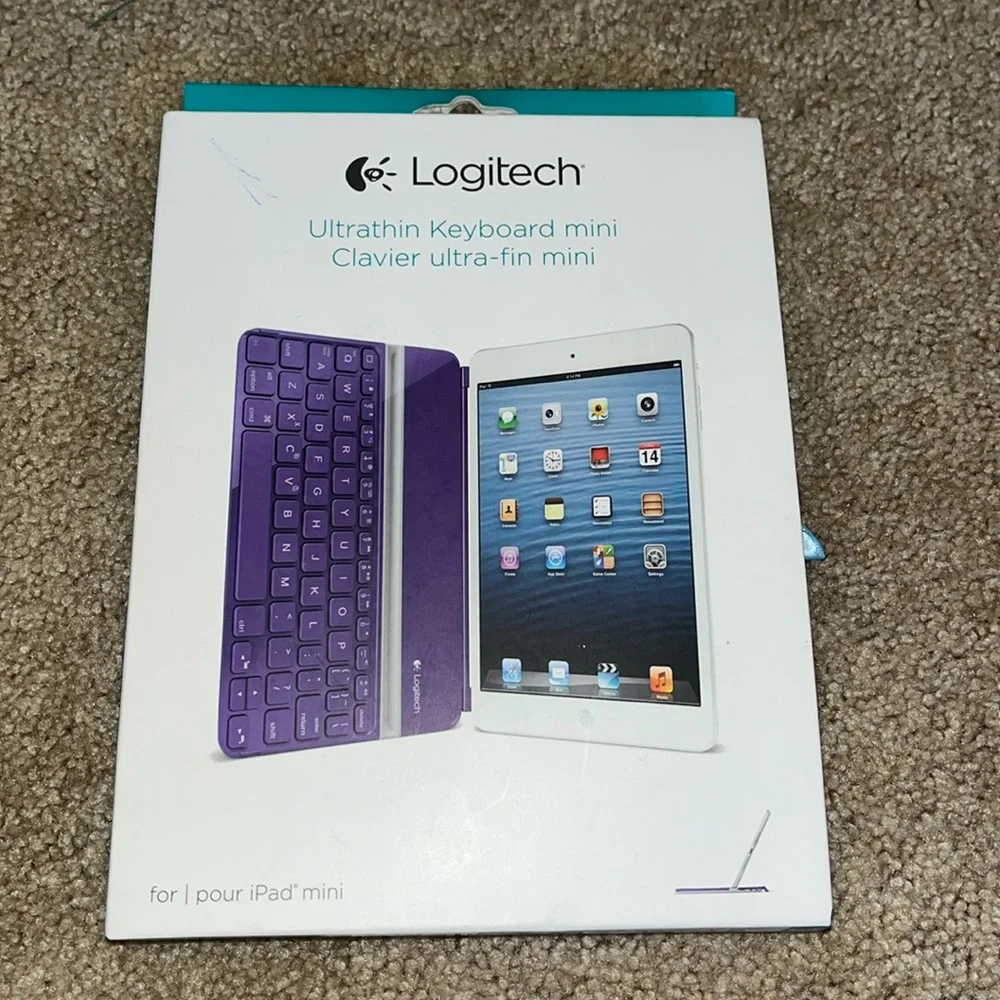 Logitech magnetic keyboard for iPad mini. Purple. Never used